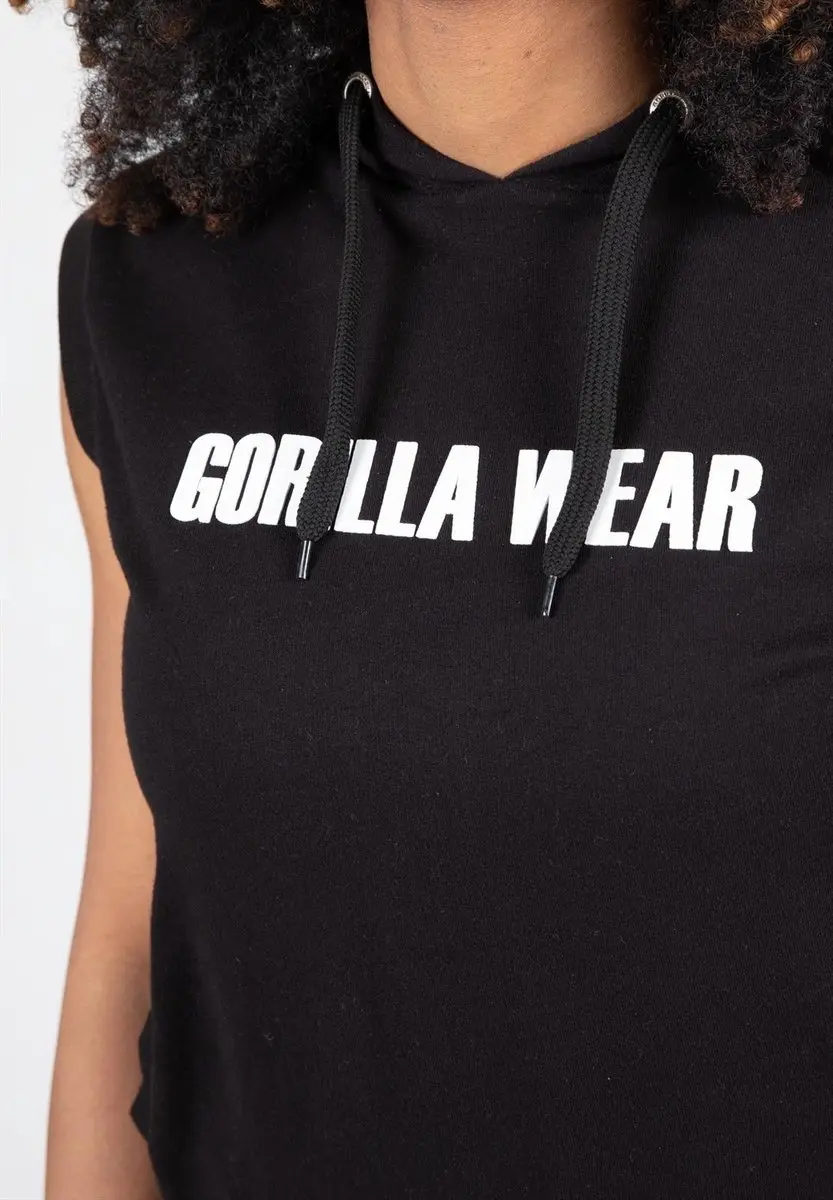 Gorilla Wear Virginia Mouwloos Hoodie S - Zwart - afbeelding 6 van 6