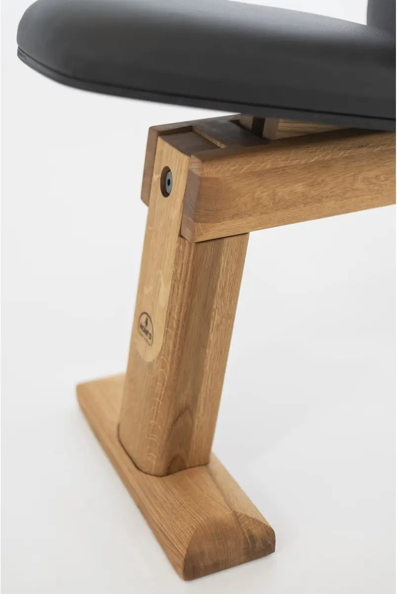 Nohrd WeightBench Halterbank Shadow - Massief hout - 50mm - Zwart echt leer