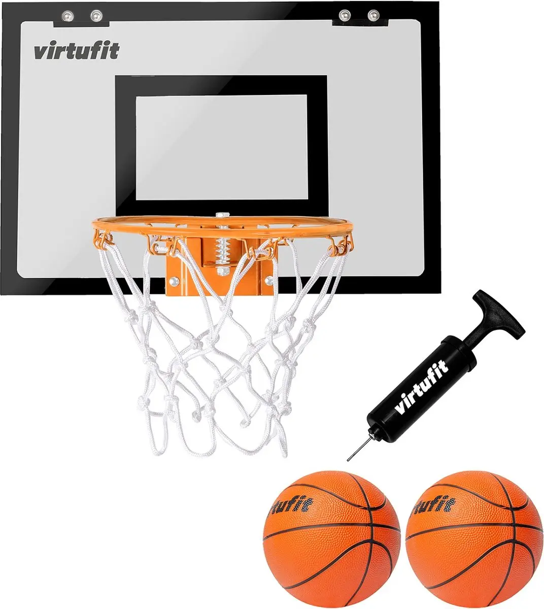 Virtufit Pro Mini Basketbalbord 45x30cm - Zwart