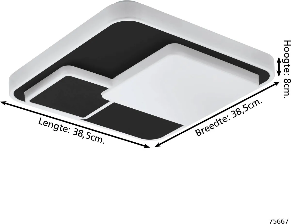 Eglo Lepreso Plafondlamp 38.5cm - Wit/Zwart