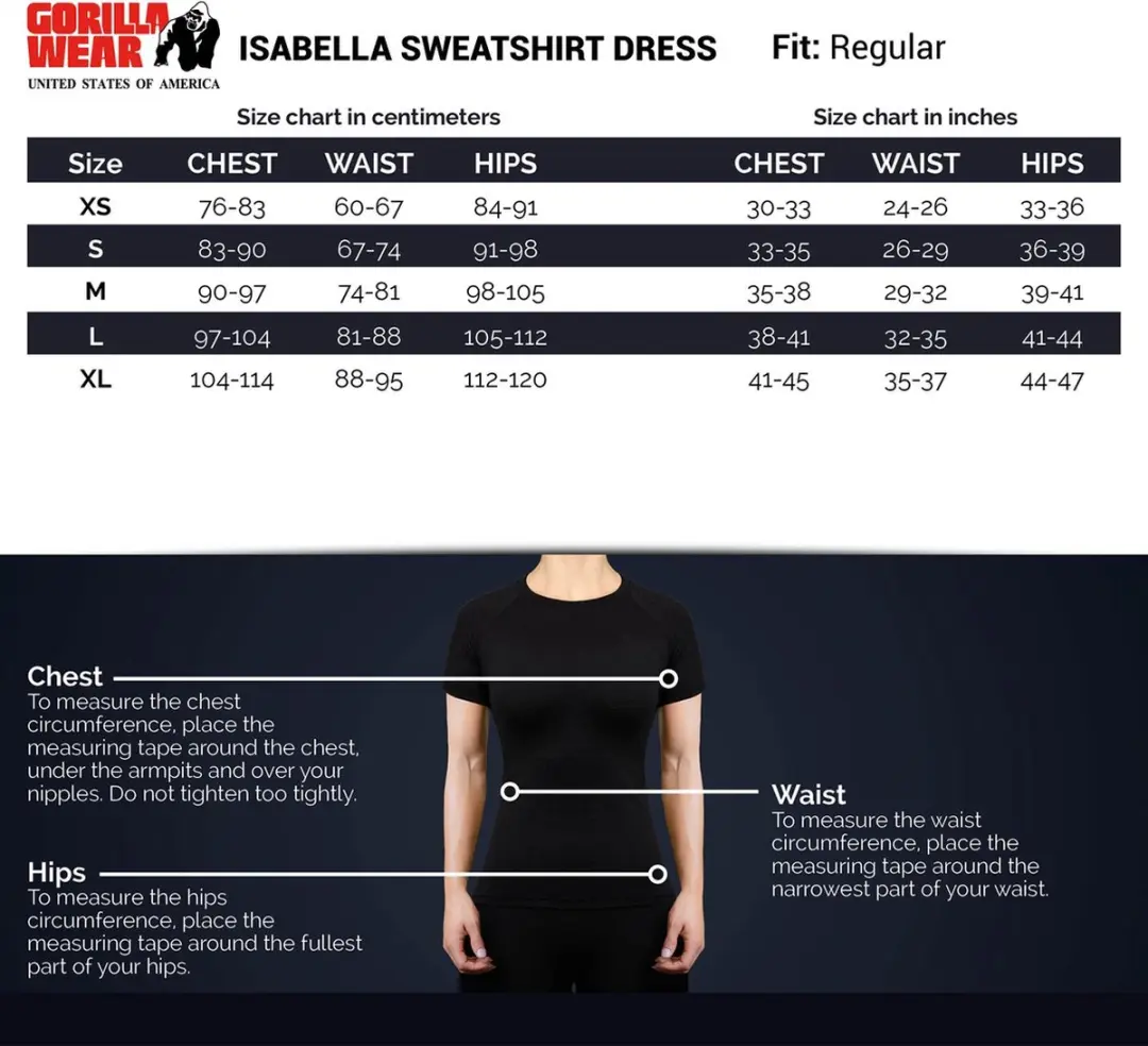 Gorilla Wear Isabella Sweatshirtjurk Beige - M
