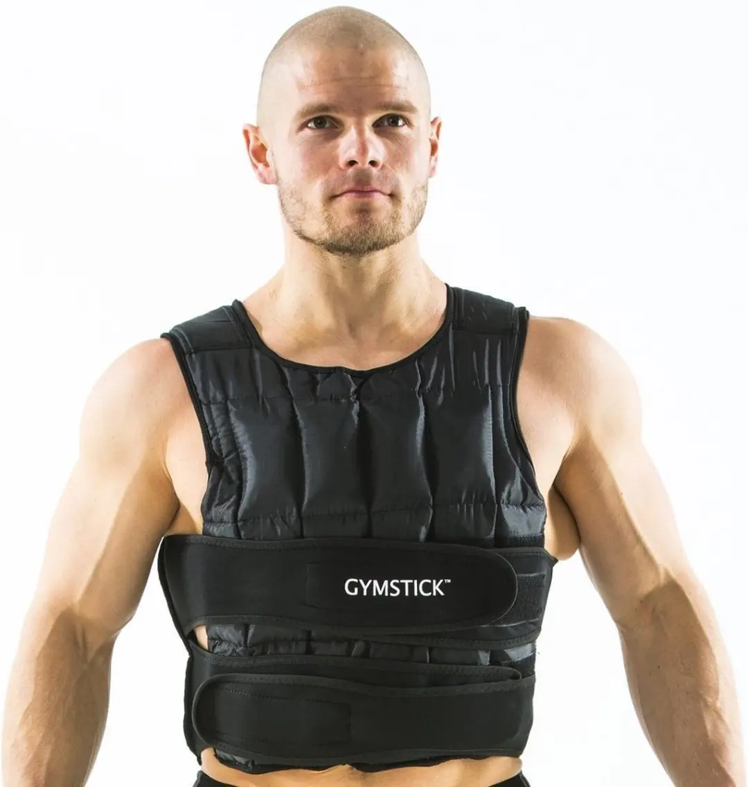 Gymstick Verstelbaar Gewichtsvest 20kg - One Size - Zwart