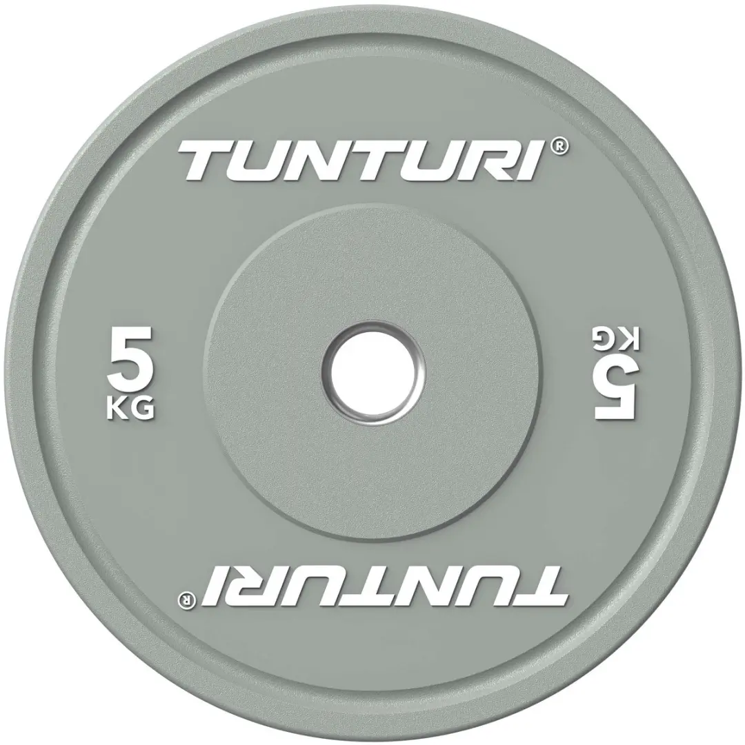 Tunturi Platinum Bumperplates Set 60kg - 45cm - Grijs/Geel/ Groen