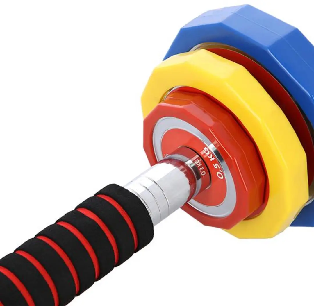 HMS Verstelbare Halter & Dumbbell Set 21kg - 24-delig - Rood/Blauw/Geel