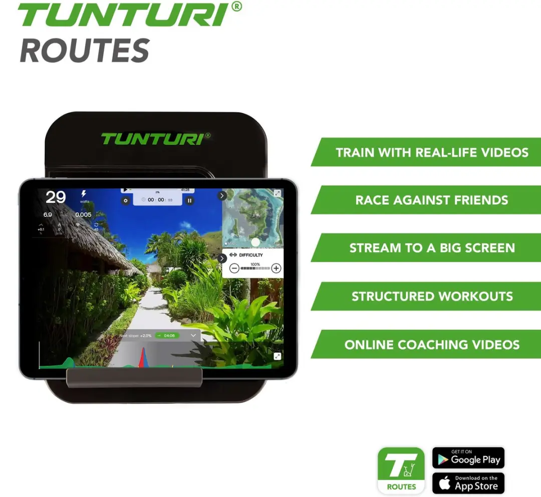 Tunturi Star Fit E100 HR i plus Hometrainer - 23 Programma's - 16 Niveaus - Zwart