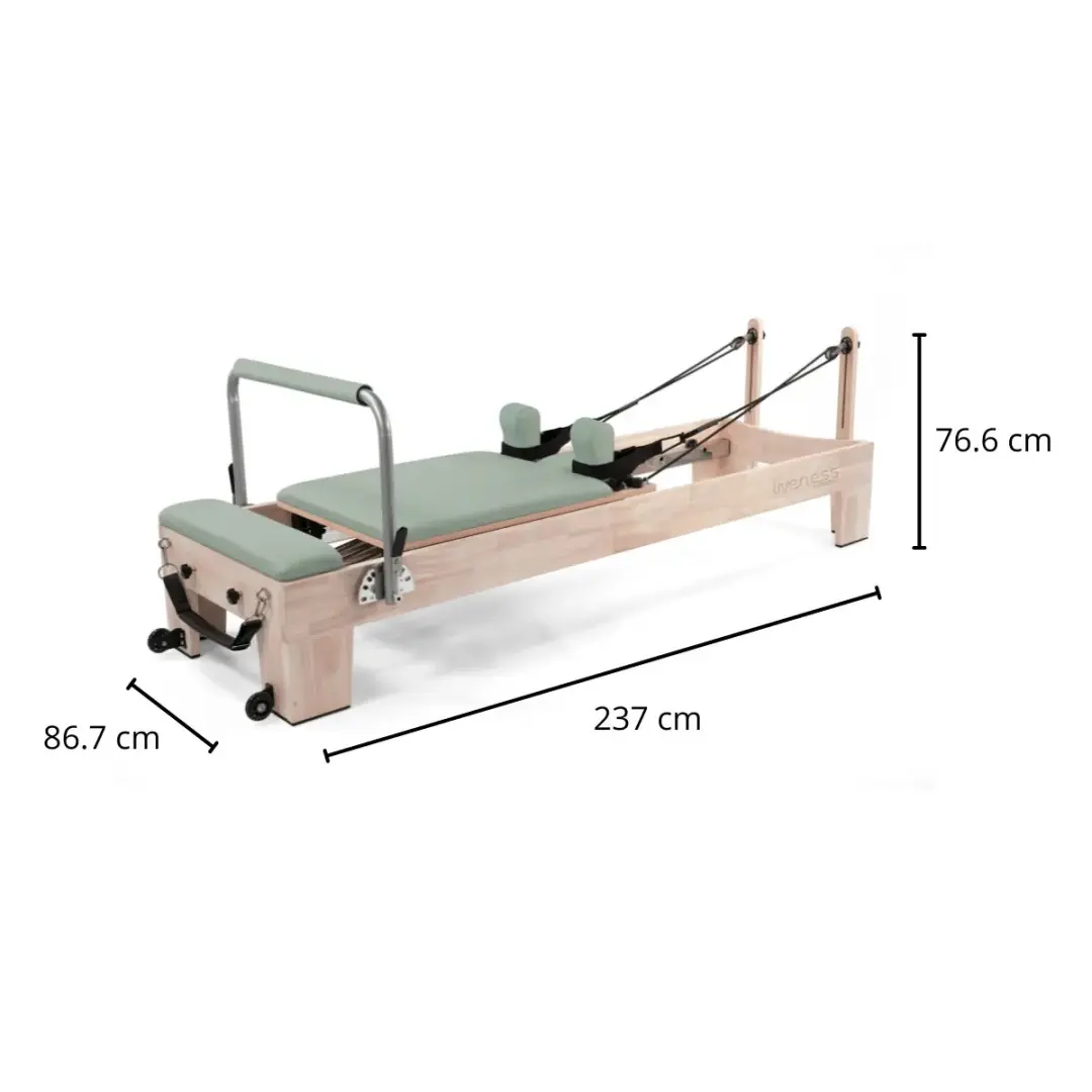 Toorx Liveness Pilates Eikenhout Reformer PTX 5000 Green Tea - Groen