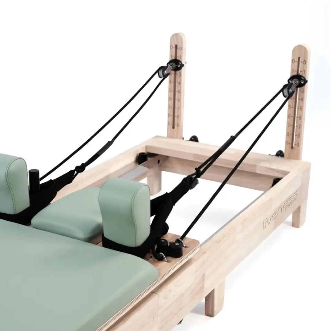 Toorx Liveness Pilates Eikenhout Reformer PTX 5000 Green Tea - Groen - afbeelding 6 van 6