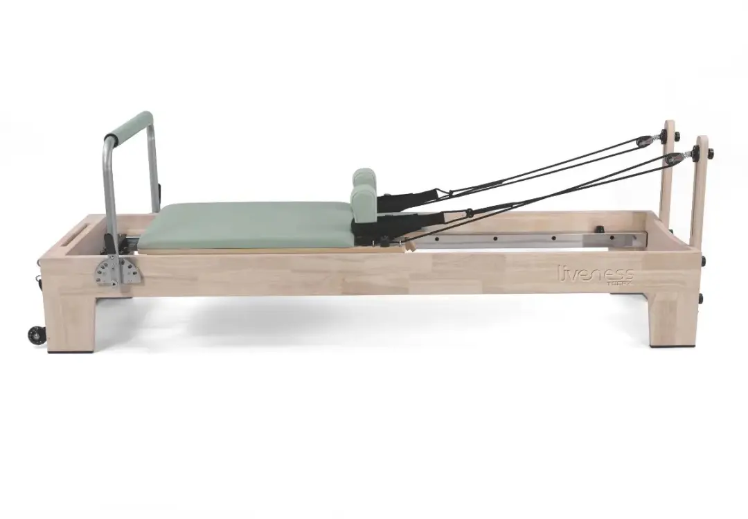 Toorx Liveness Pilates Eikenhout Reformer PTX 5000 Green Tea - Groen