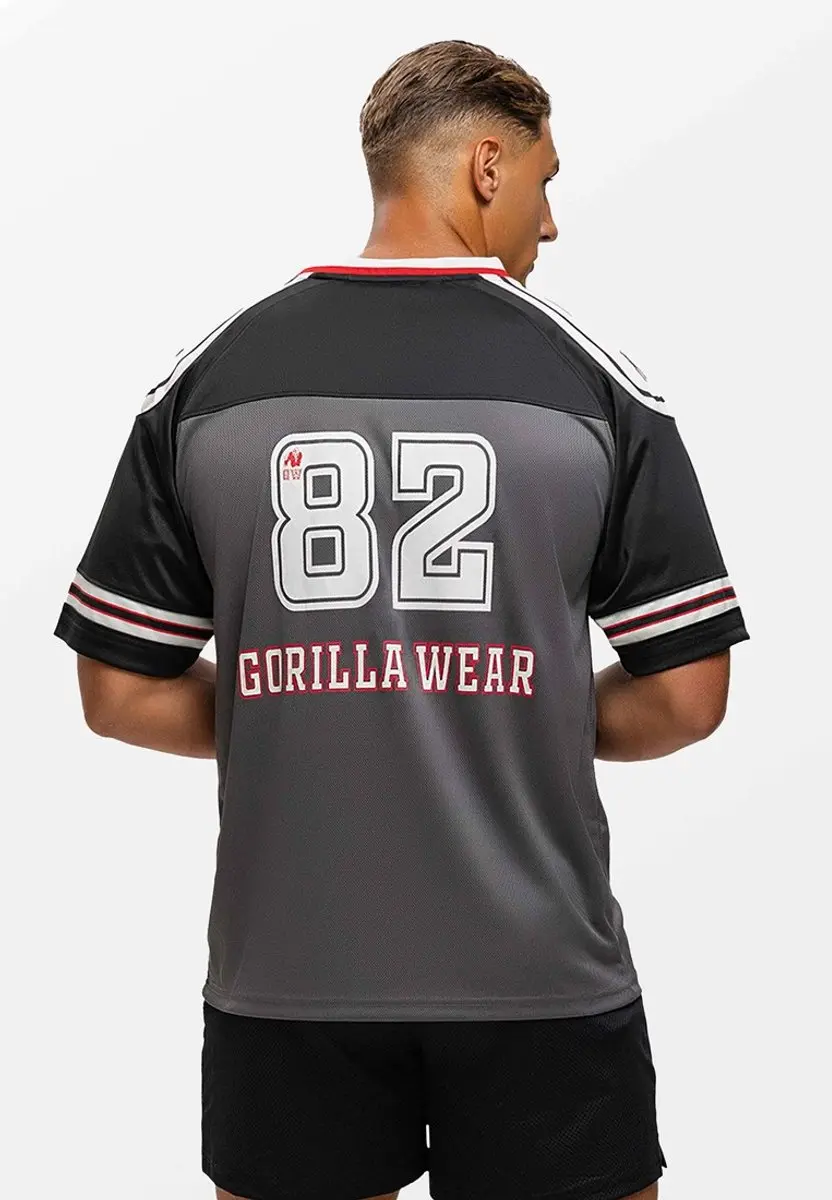 Gorilla Wear Tyler Football Jersey XXXXL - Zwart/Wit - afbeelding 6 van 6