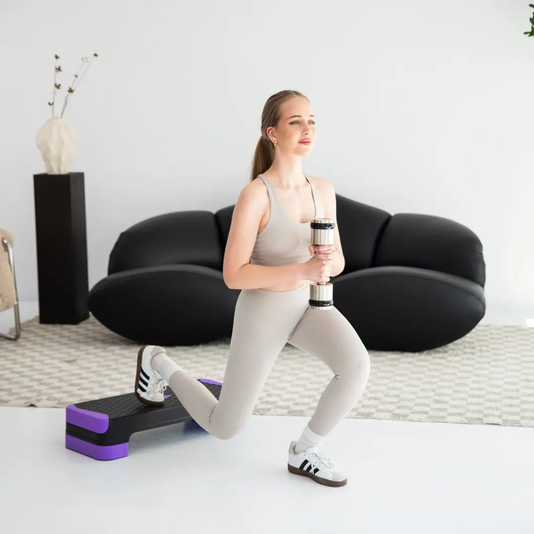 HMS AS008M Aerobic & Balans Step - Verstelbaar - Zwart/Violet