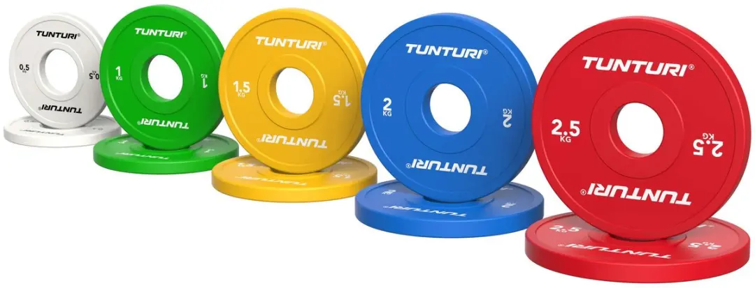Tunturi Platinum Fractional Bumperplates Set 10 Stuks