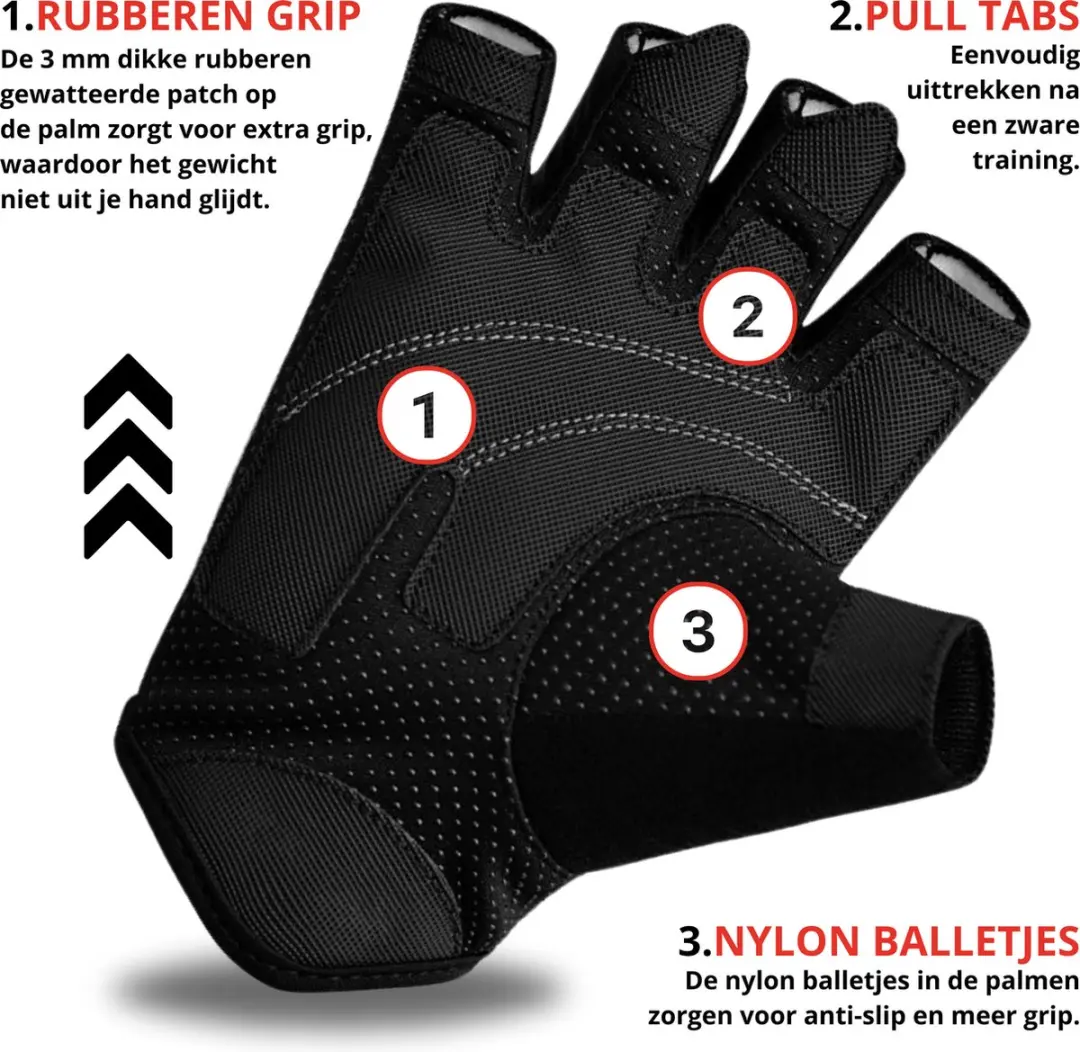 NRG Sport & Fitness Handschoenen Camouflage Grijs/Zwart - Maat S