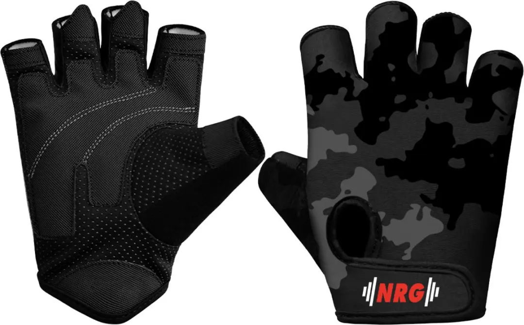 NRG Sport & Fitness Handschoenen Camouflage Grijs/Zwart