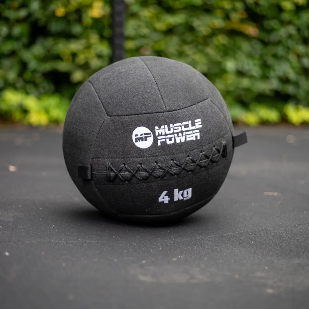 Muscle Power Wall Ball Kevlar 4kg - Antraciet grijs/Zwart