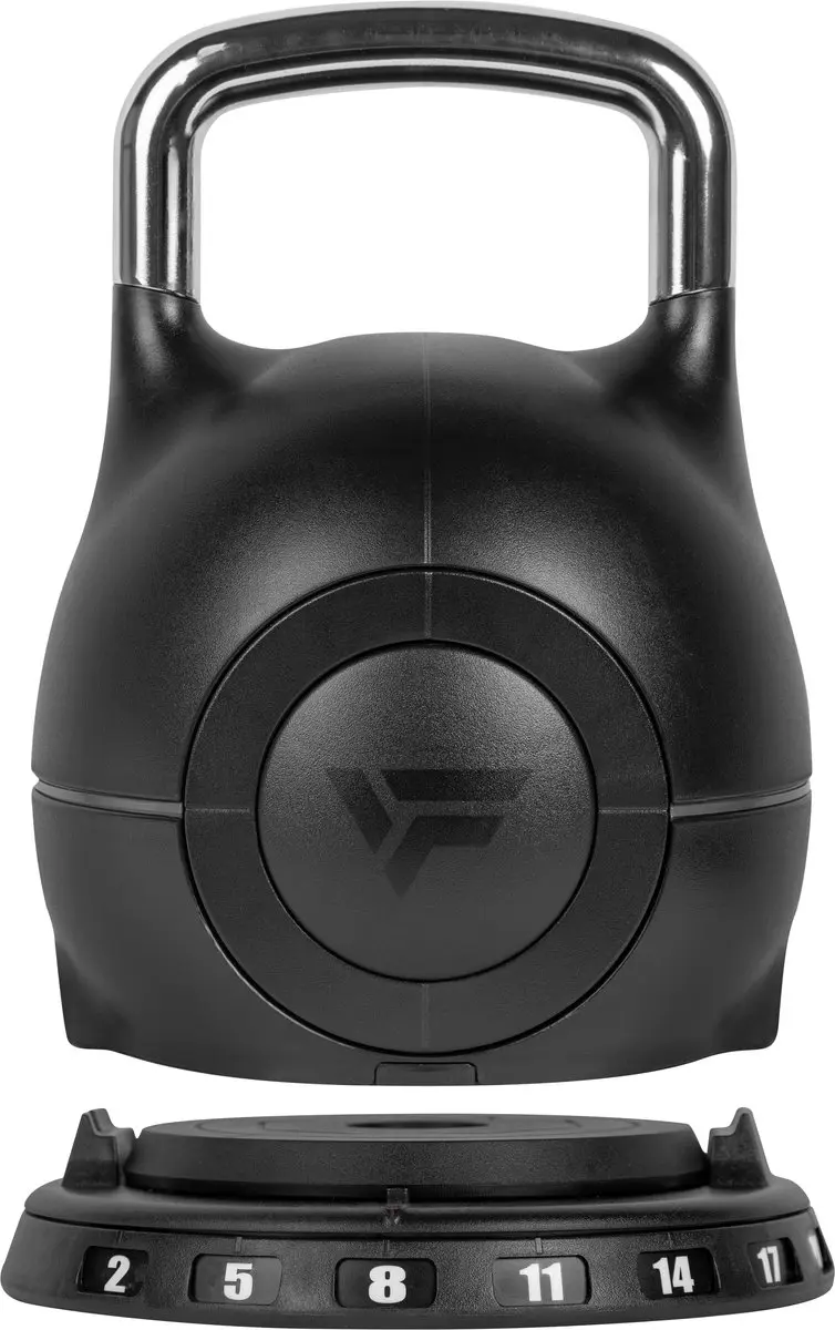 VirtuFit Verstelbare Kettlebell 20 kg - Zwart
