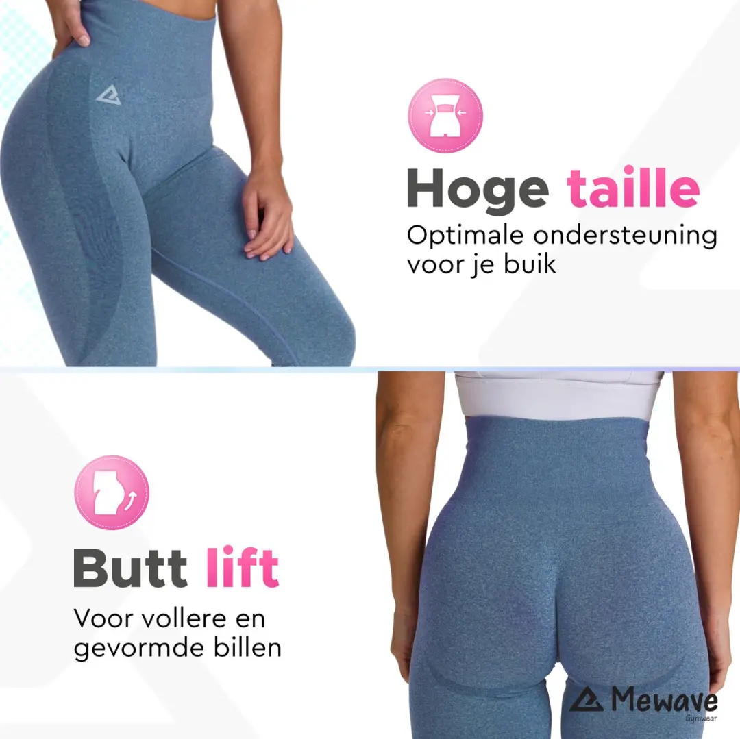 Mewave Sportlegging Blauw - Maat L