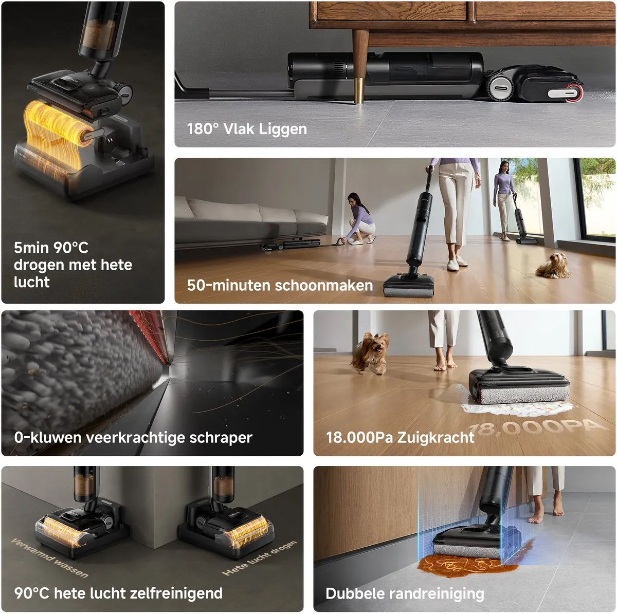 Dreame H12 Pro Flex Reach Steelstofzuiger - Zwart