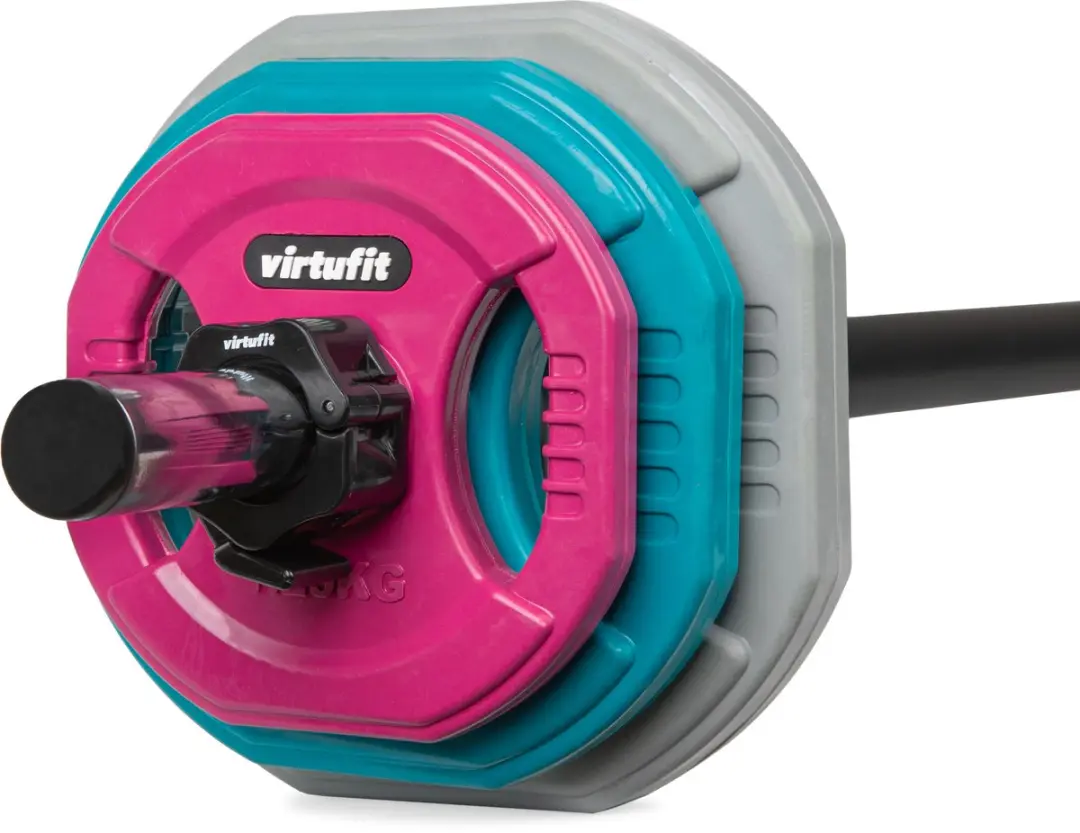 VirtuFit Aerobic Pump Halterset Pro Rubber 20kg - Gekleurd