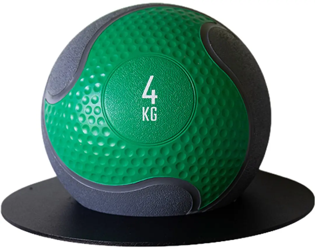 Muscle Power Rubber Medicijnbal 4 kg - Grijs/groen