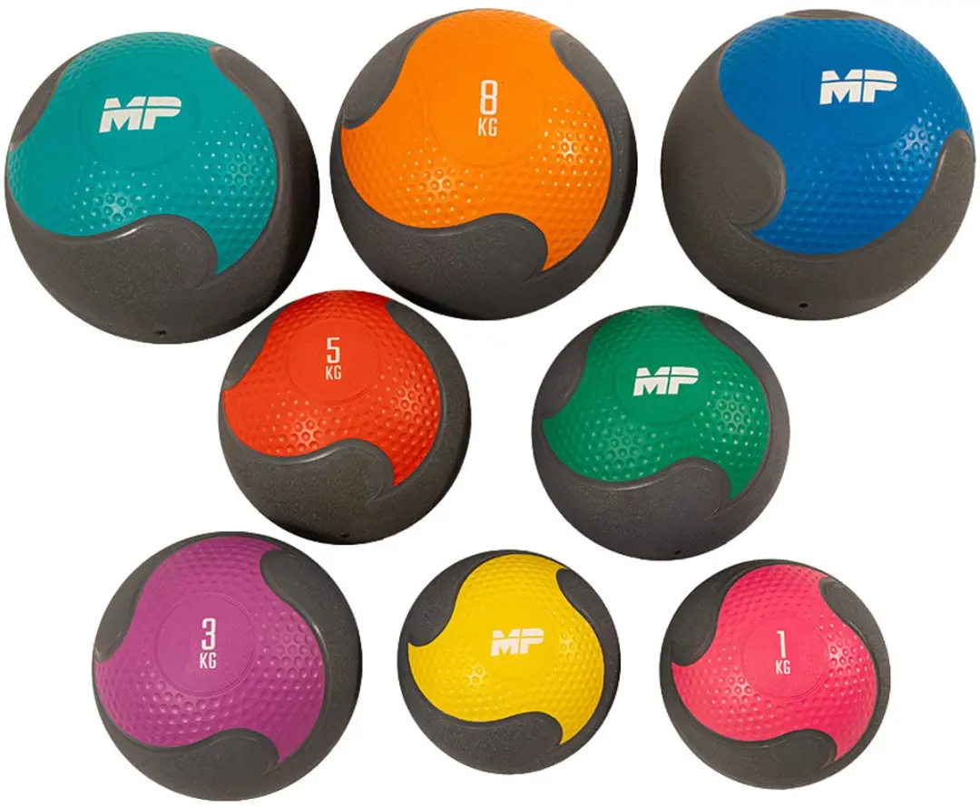 Muscle Power Rubber Medicijnbal 4 kg - Grijs/groen