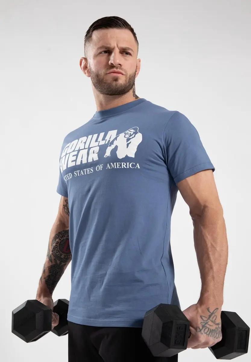 Gorilla Wear Classic T-shirt Coronet Blauw - M