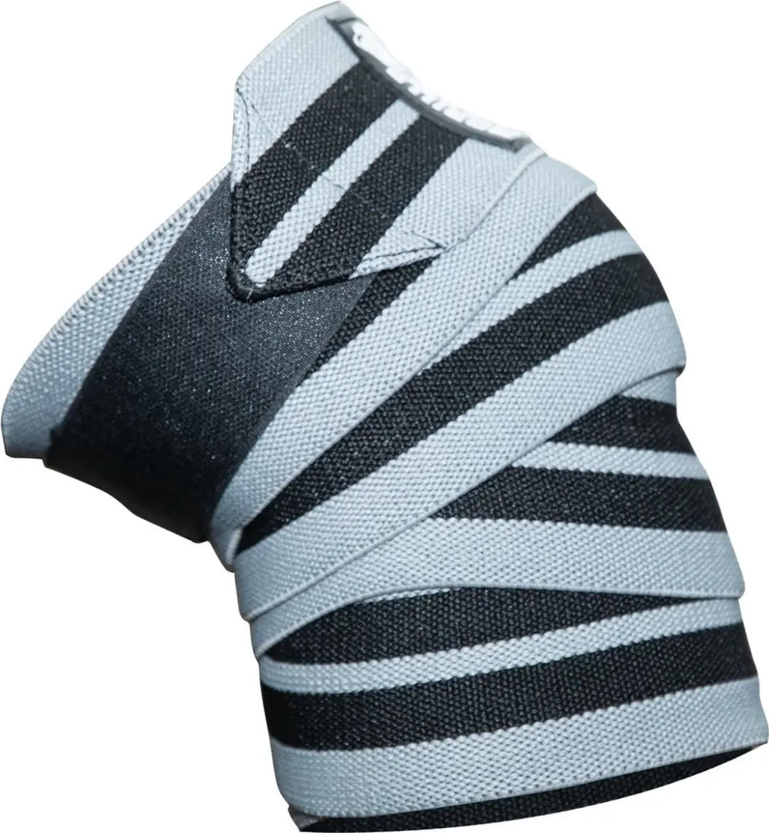 Gorilla Wear Knee Wraps 200cm - Grijs/Zwart