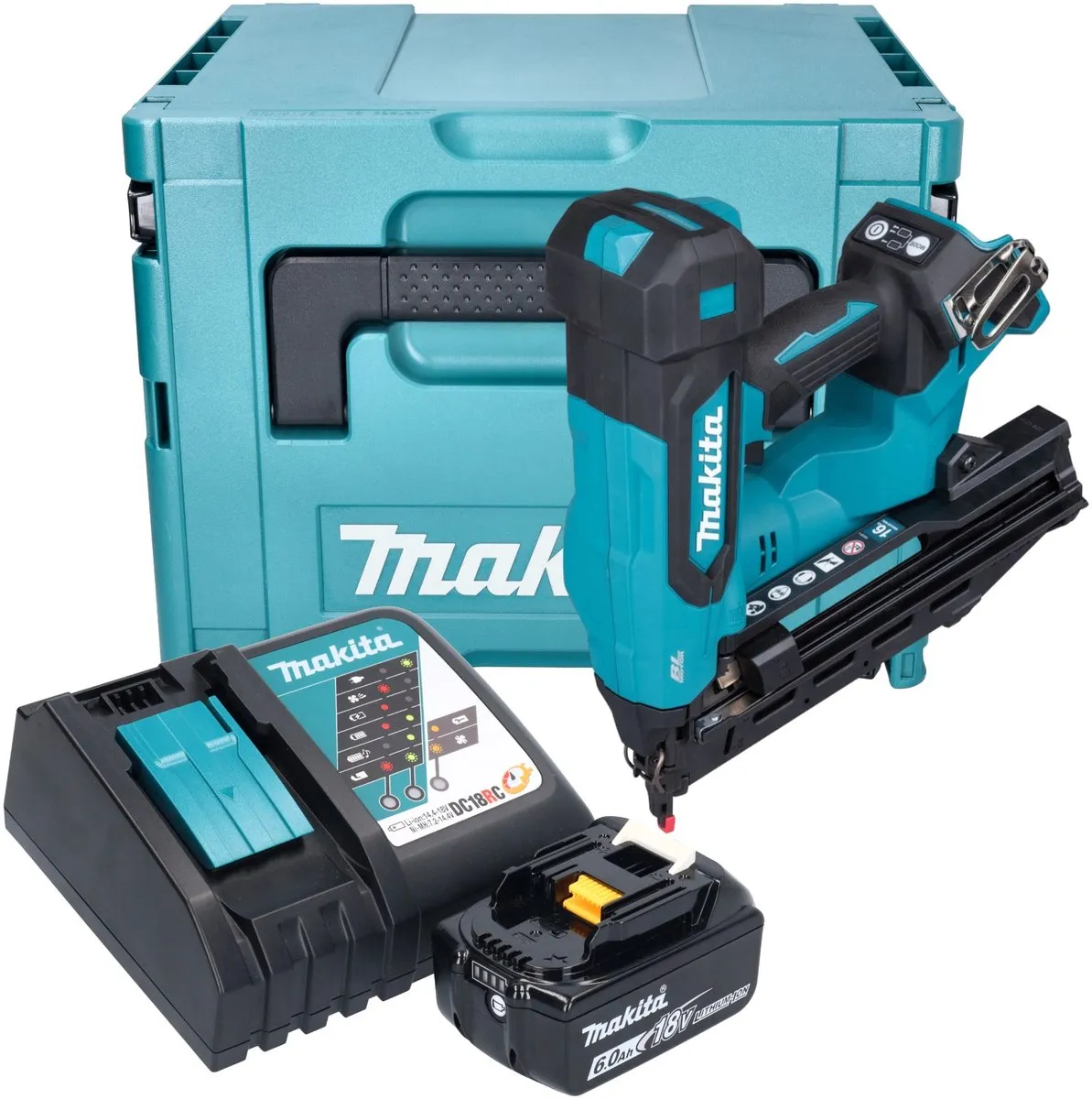 Makita DBN 610 RG1J Staande Spijkermachine 18V