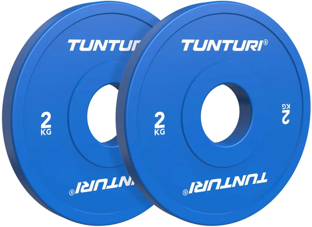 Tunturi Platinum Fractional Bumperplates Blauw