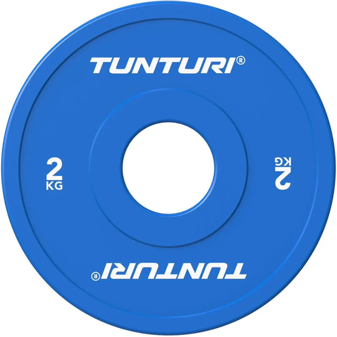 Tunturi Platinum Fractional Bumperplates Blauw - 2kg Set