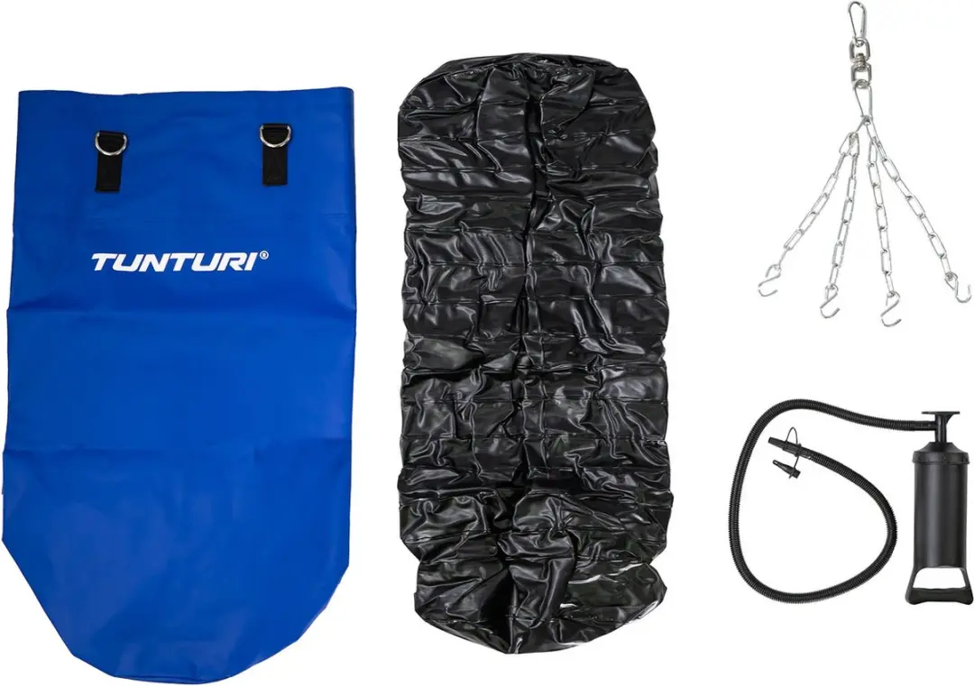Tunturi Aqua Bokszak 100cm - Stootzak - Blauw/Wit - afbeelding 6 van 6