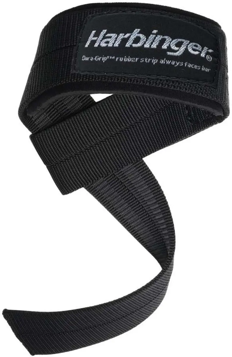 Harbinger Big Grip No Slip Lifting Straps - 2 Stuks - Zwart