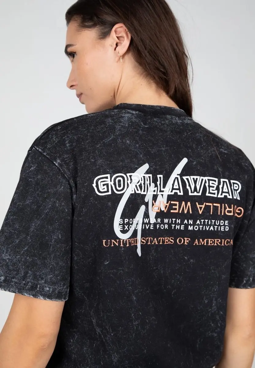 Gorilla Wear Medina Oversized T-shirt - XS - Washed Zwart
