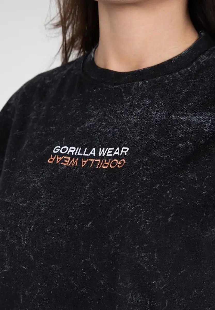 Gorilla Wear Medina Oversized T-shirt - XS - Washed Zwart