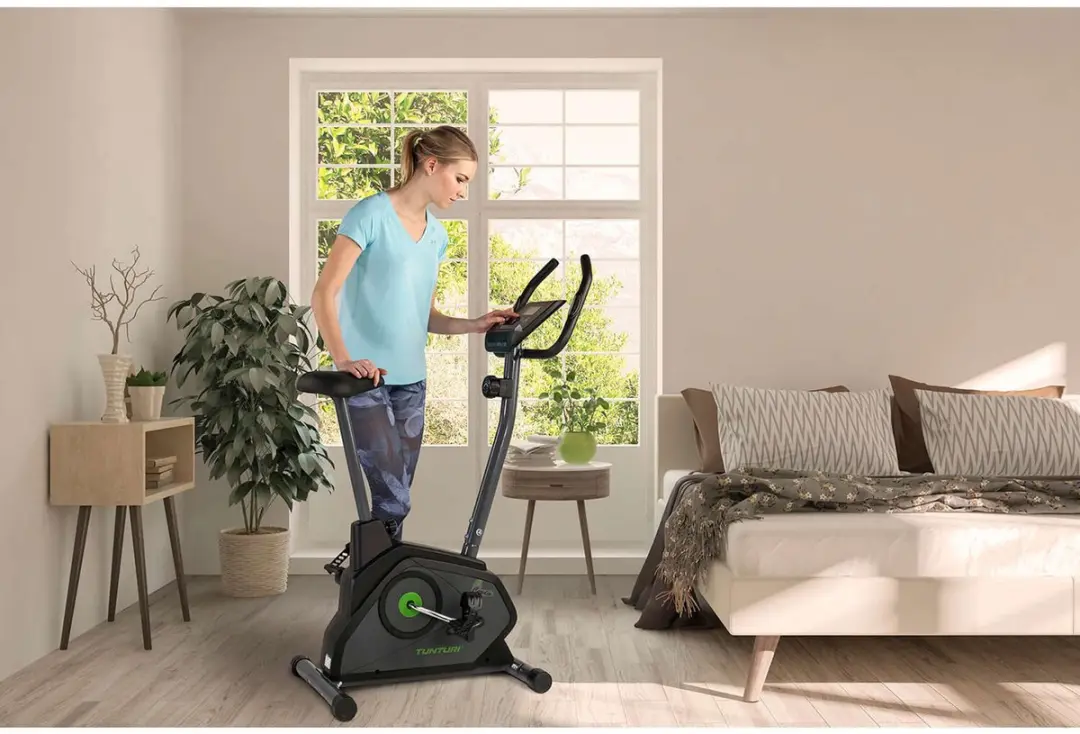 Tunturi Cardio Fit B30 Hometrainer - 8 Niveaus - Zwart/Groen/Grijs