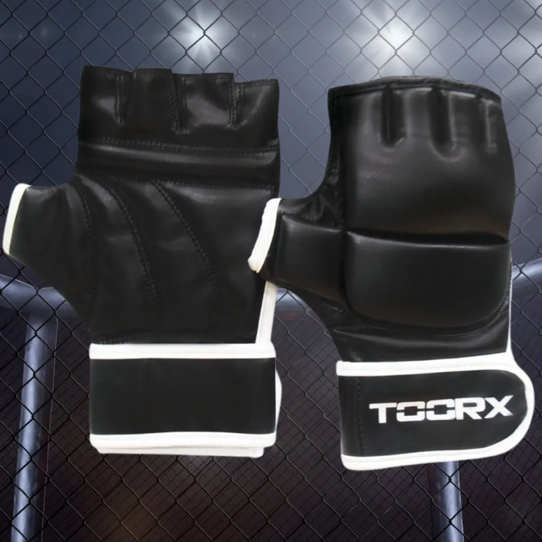 Toorx Fitness MMA Handschoenen Cougar - 10 oz - Zwart/Wit - L/XL