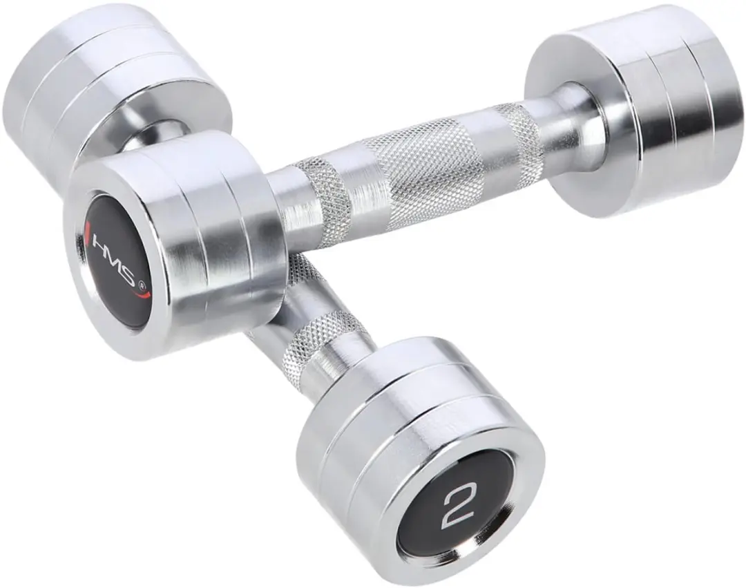 HMS Chroom Dumbbell Set 2x4kg - Verchroomd