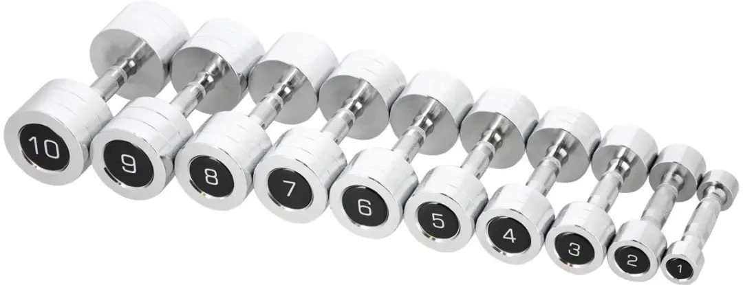HMS Chroom Dumbbell Set 2x4kg - Verchroomd