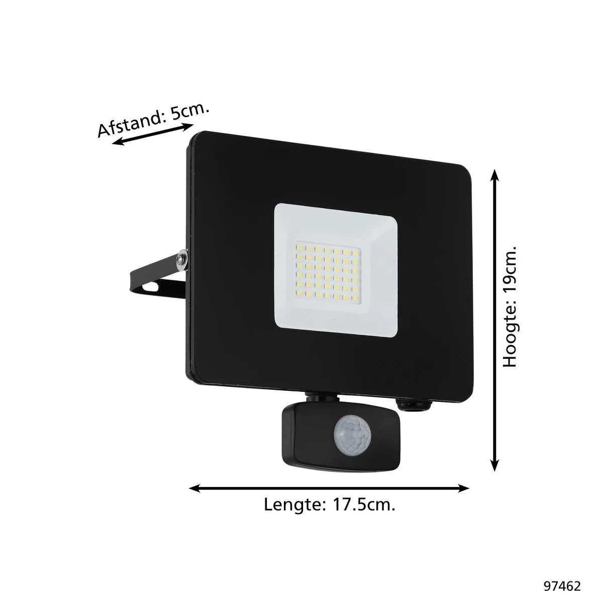 Eglo Faedo 3 Buiten Wandlamp Zwart - 5000K