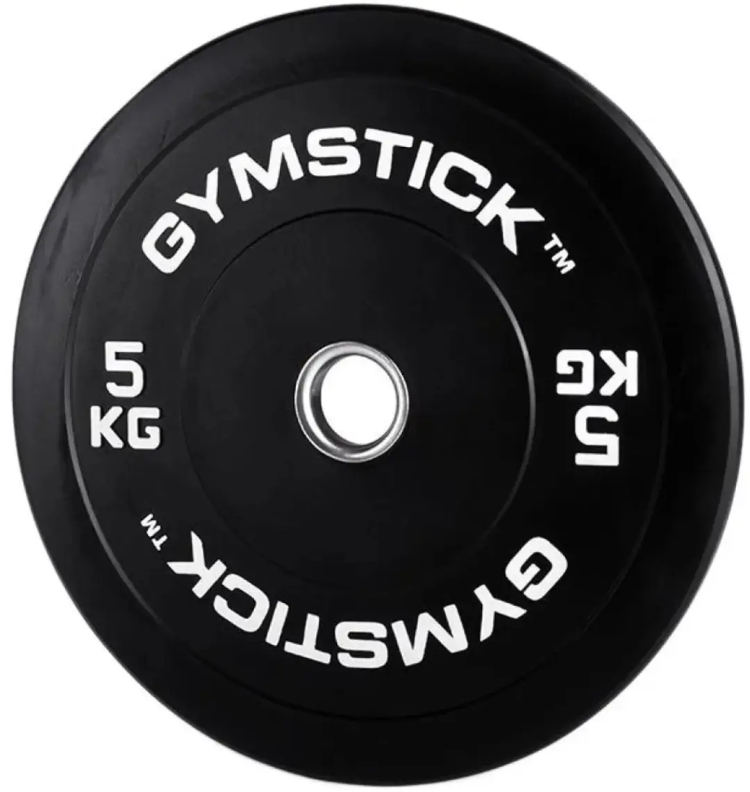 Gymstick Hi-Impact 5kg Olympische Bumper Plate - 5 kg - Zwart