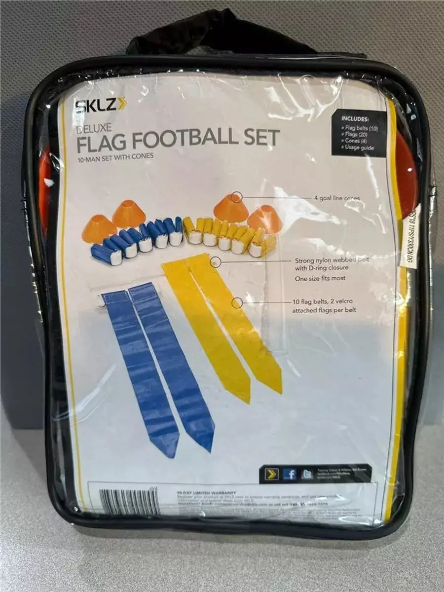 Sklz 10-Men Flag Football Set - Deluxe - 10 Riemen, 20 Vlaggen - afbeelding 6 van 6