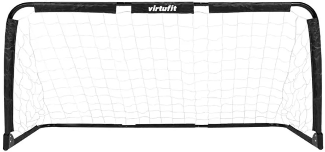 Virtufit Inklapbaar Voetbaldoel 90x60cm - Set van 2 - Zwart