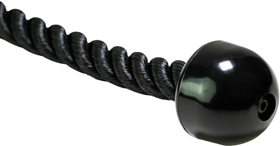 Tunturi Enkele Tricep Touw - Zwart/Zilver