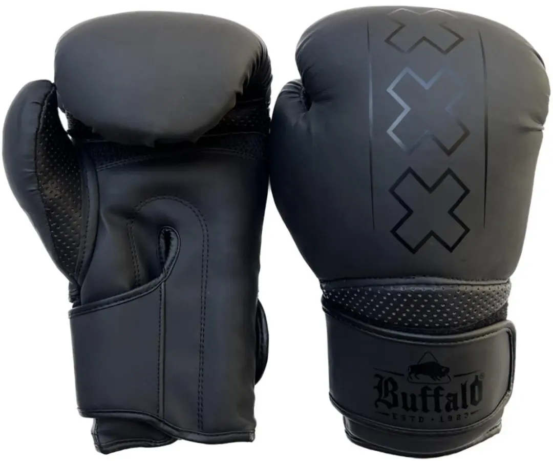 Buffalo Metal Bokshandschoenen 12oz - Zwart
