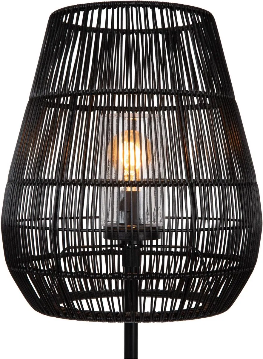 Lucide Nerida Vloerlamp Ø35cm - 1xE27 - IP44 - Zwart