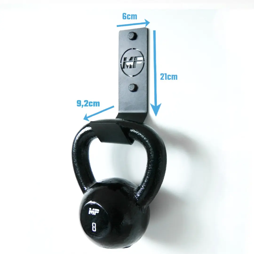 Muscle Power MP076F Kettlebell Wandbeugel - Zwart