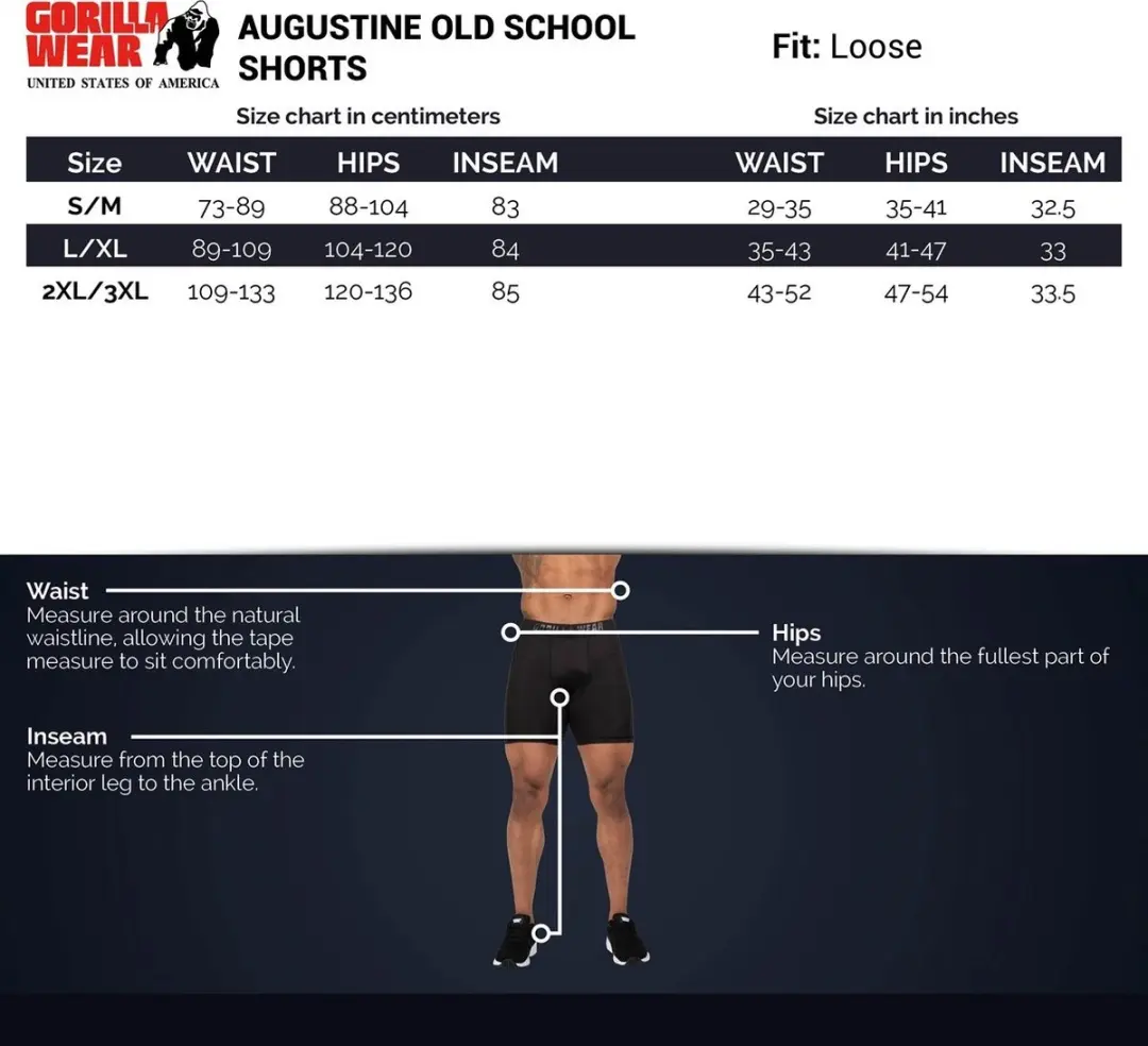 Gorilla Wear Augustine Shorts - Zwart/Rood - afbeelding 6 van 6