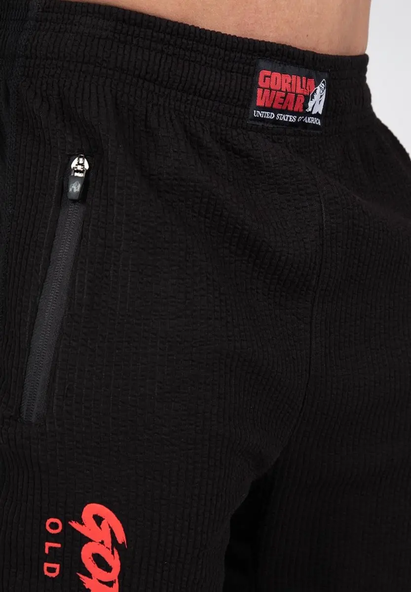 Gorilla Wear Augustine Shorts - Zwart/Rood