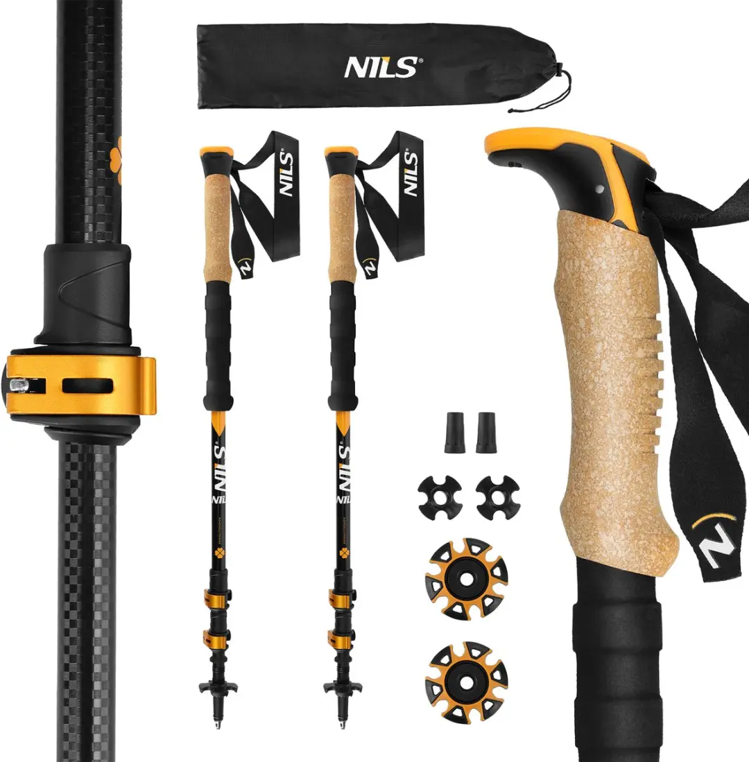 Nils TK8605 Trekkingstokken Aluminium 7075 - Geel/Zwart