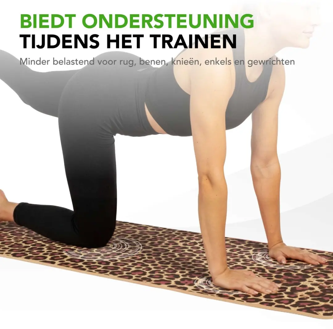 Tunturi Yoga Mat 8mm Luipaardprint - 183x61cm