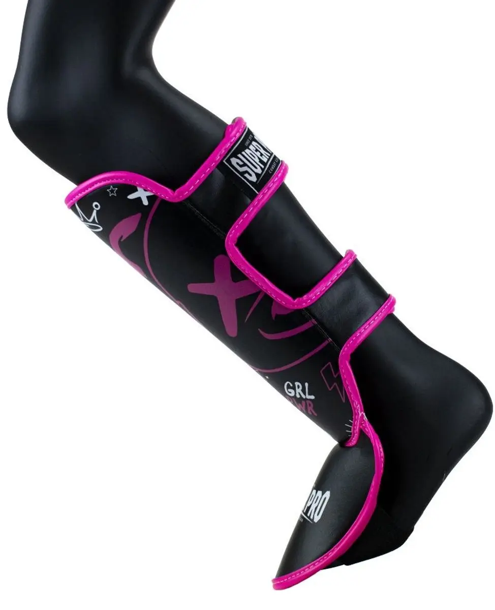 Super Pro Bear Scheenbeschermers Junior XXXS - Zwart/Paars - afbeelding 6 van 6